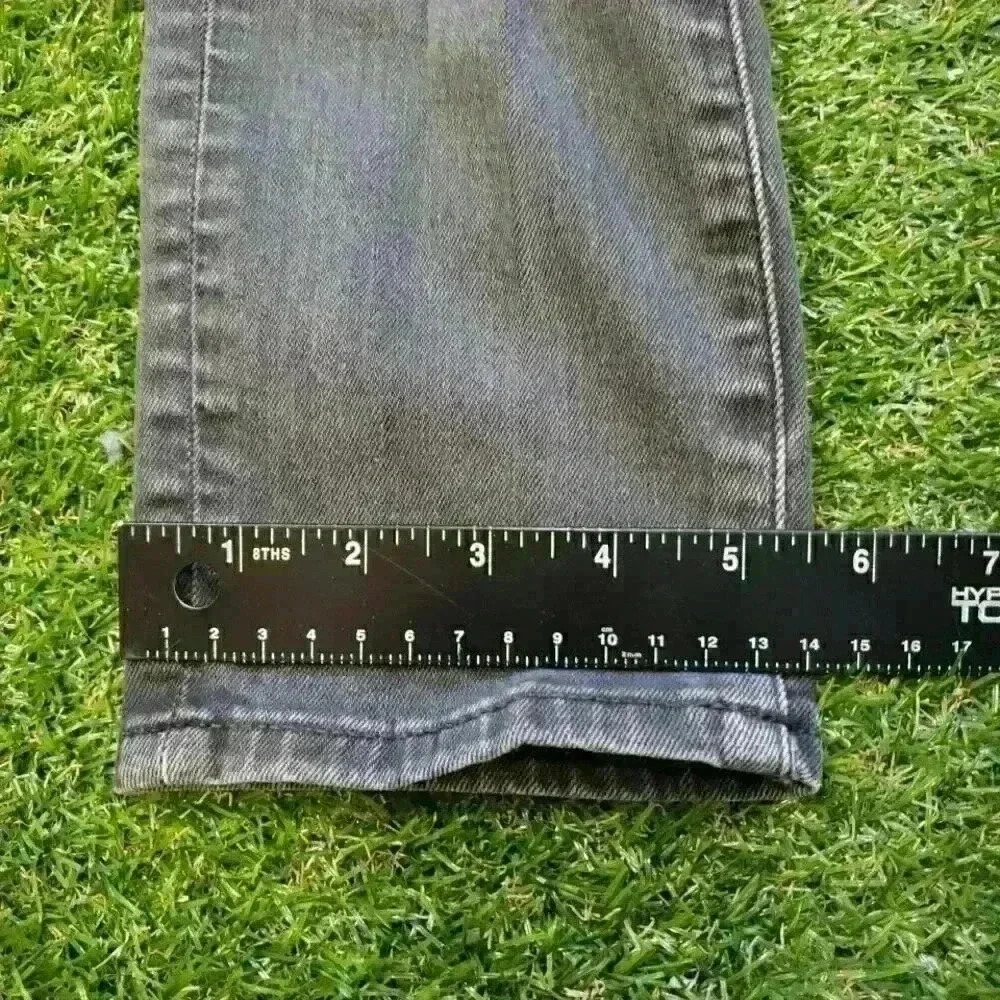 American Eagle Jeans Mens 28X28 Black Distressed Skinny Airflex+ Stretch 4445 - Picture 8 of 11